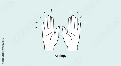 Wallpaper Mural Outlined hands gesturing up with shining lines against a pale backdrop Torontodigital.ca