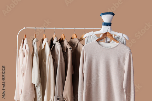Modern steamer with sweater...