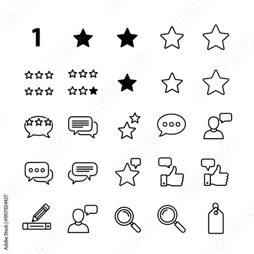 Black and white star rating icons.