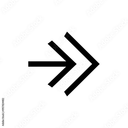 Black Arrow Pointing to Right Side.