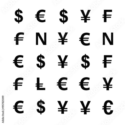 Currency Symbols From Around World.