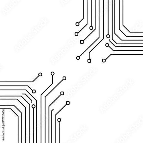 Circuit board close up detail.