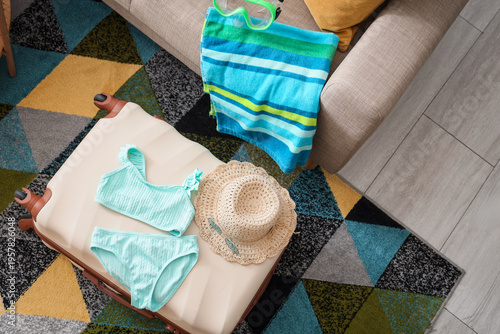 Children's swimsuit with ha...