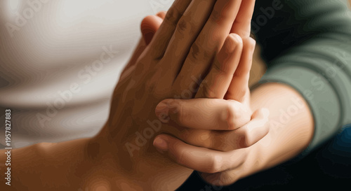 Close up of hands interacting showing support and connection