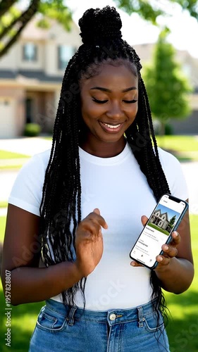 Young woman outdoors using smartphone