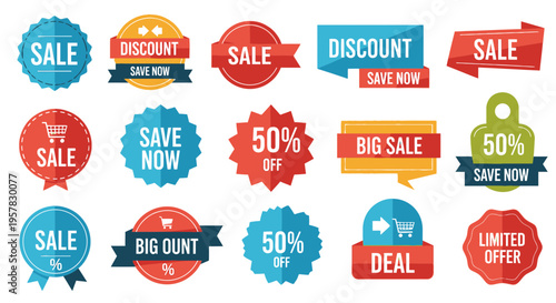 Collection of sale discount labels 1.