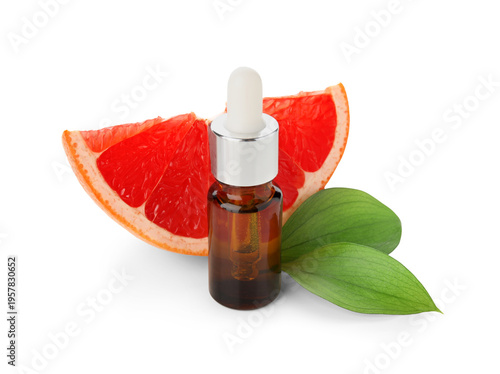 Bottle of grapefruit cosmet...