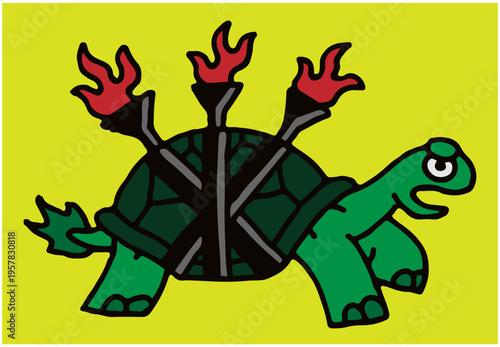 illustration vector tattoo design fire doodle