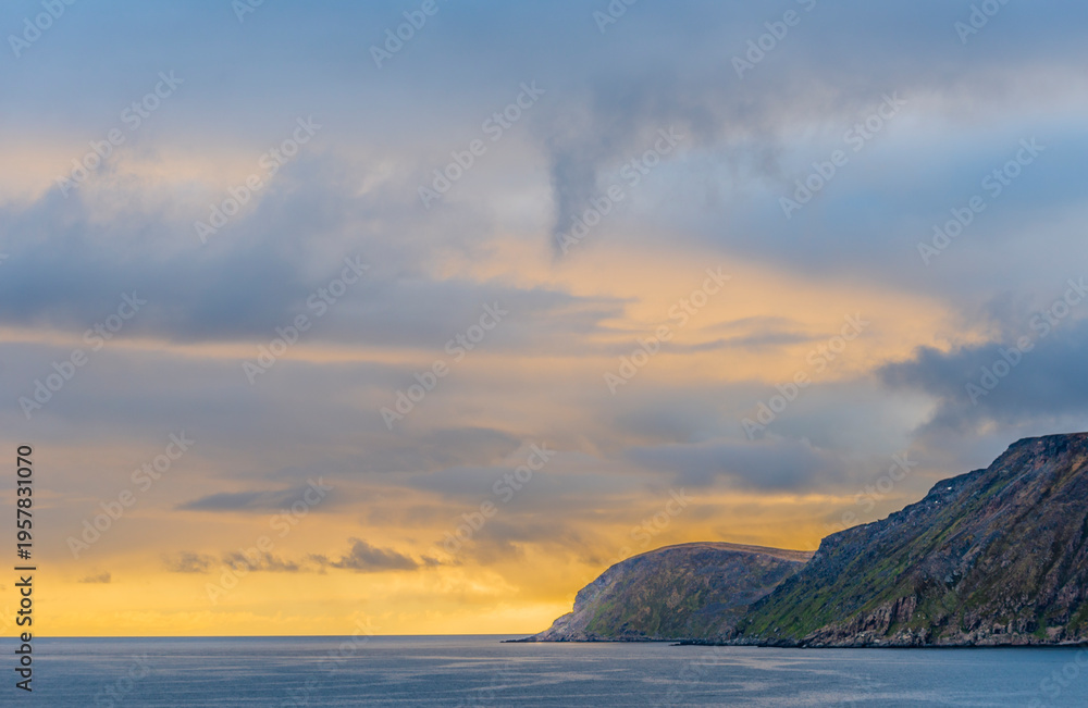 Obraz premium Sailing, Barents Sea, Norwegian Sea, Finnmark, Norway, North, Mageroya, Arctic, Norwegian fjords