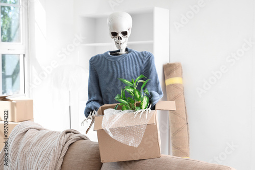 Human skeleton model with c...
