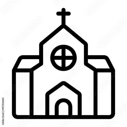Church Line Icon