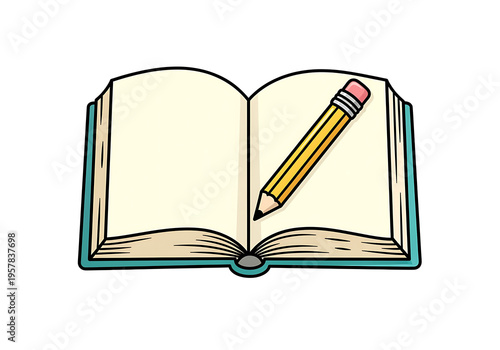 open book with bookmark