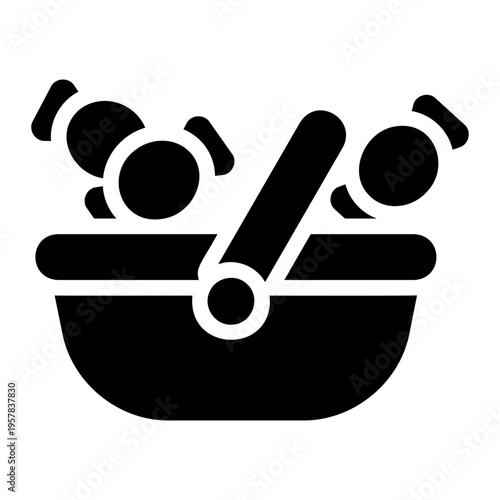 Candy basket Solid icon
