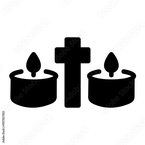 Church candle Solid icon