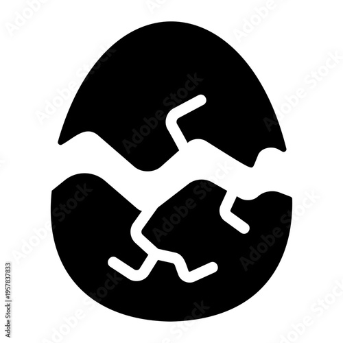 Cracked egg Solid icon