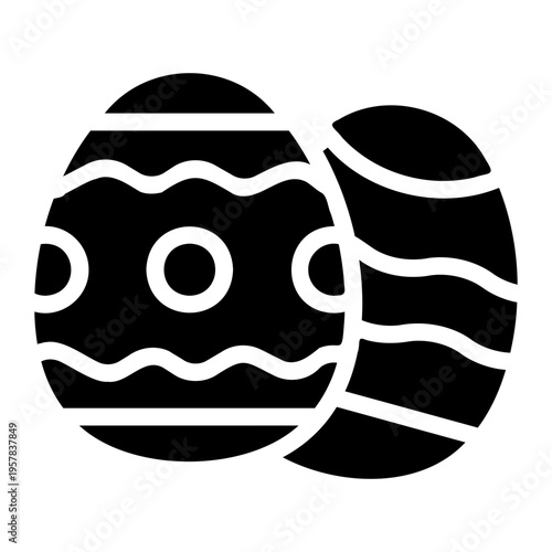 Decorated easter egg Solid icon