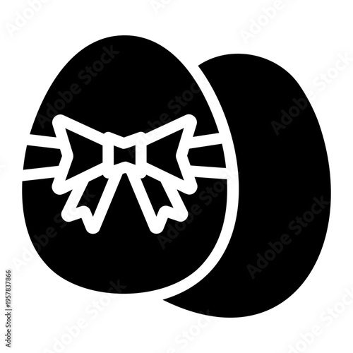 Egg ribbon Solid icon