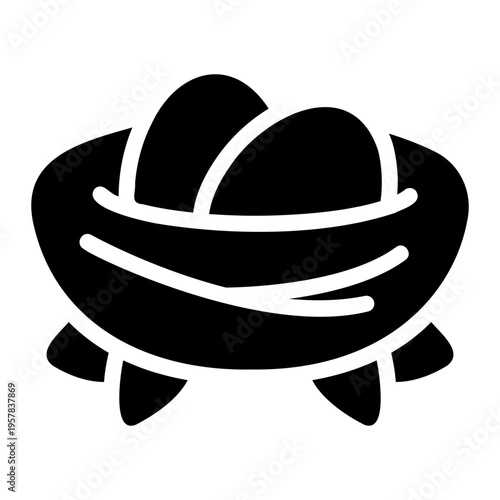 Egg nest Solid icon