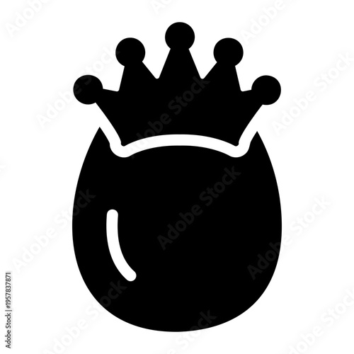 Egg crown Solid icon