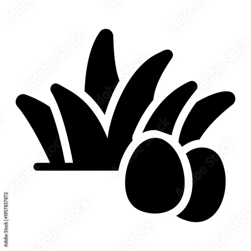 Grass egg Solid icon