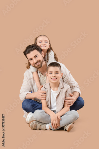 Happy father with his littl...