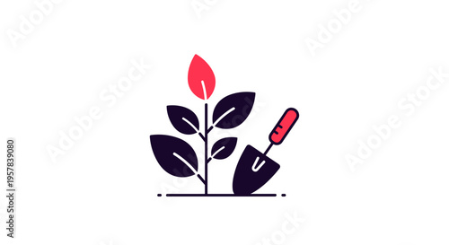 Sprout And Garden Tool Icon