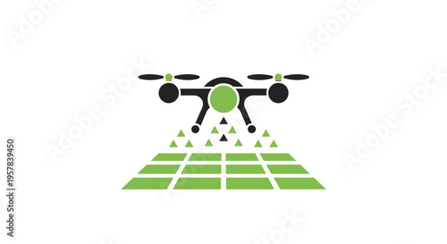 Drone Flying Over Agricultural Field Survey