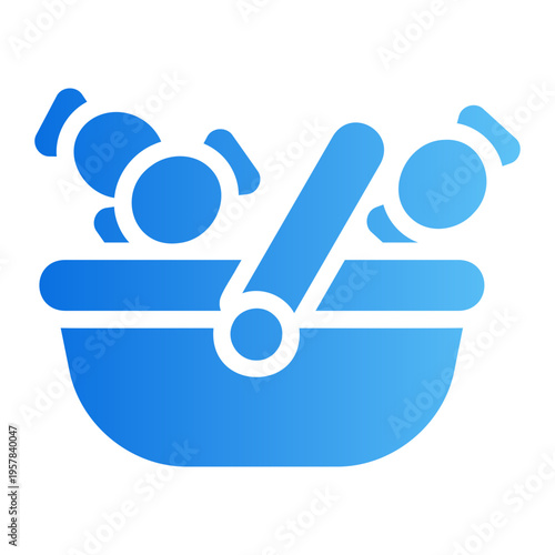 Candy basket Line Gradient Icon