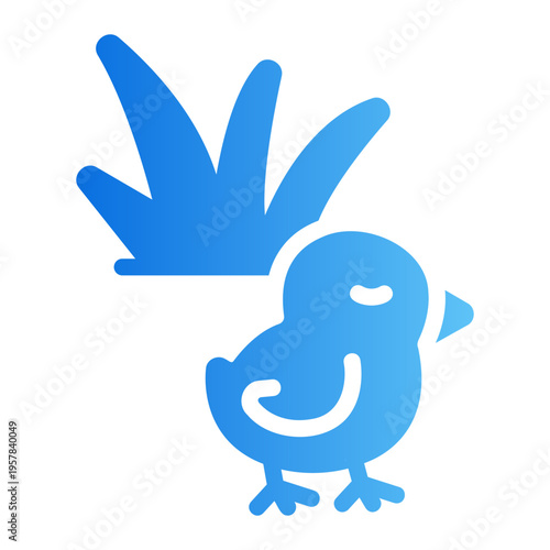 Chick Line Gradient Icon