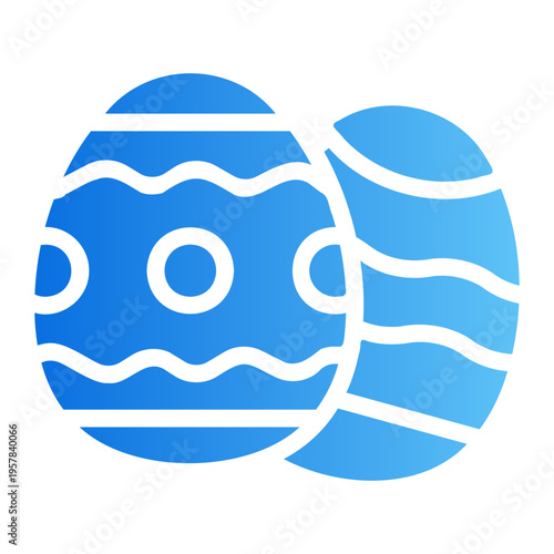 Decorated easter egg Line Gradient Icon