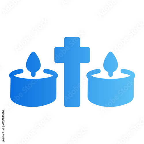Church candle Line Gradient Icon