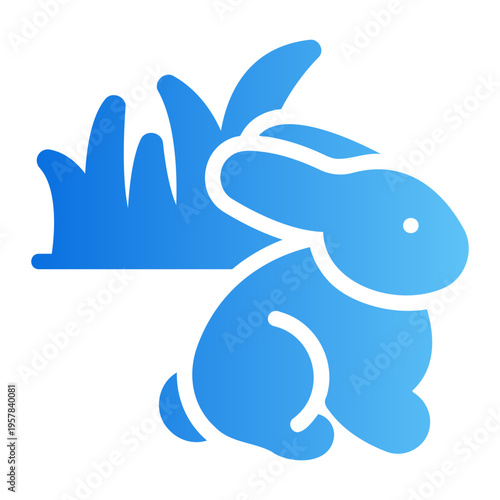 Easter bunny Line Gradient Icon