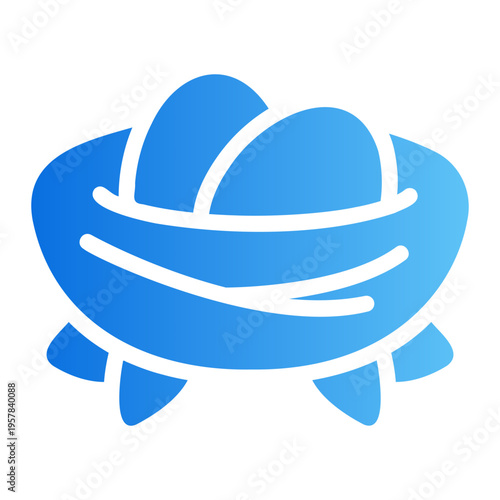 Egg nest Line Gradient Icon