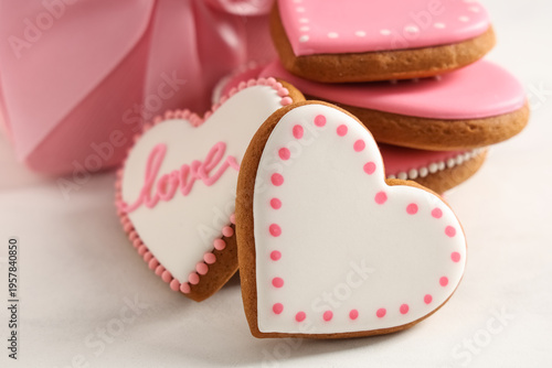 Gift box with heart shaped ...