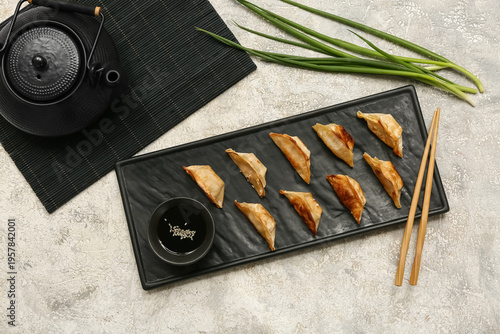 Black board of fried Japane...