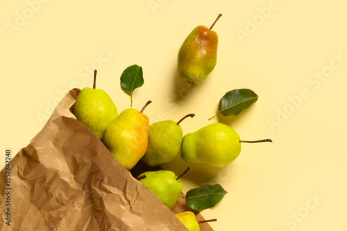 Paper bag with sweet ripe p...