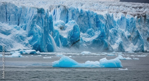 Majestic Glacier Face Crumbles Into Arctic Waters