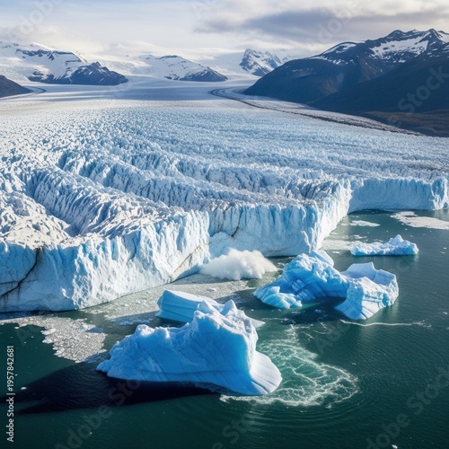 Majestic Glacier Landscape Revealing Icy Serenity And Natural Wonders