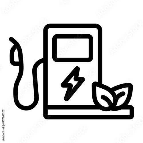Charging station Line Icon