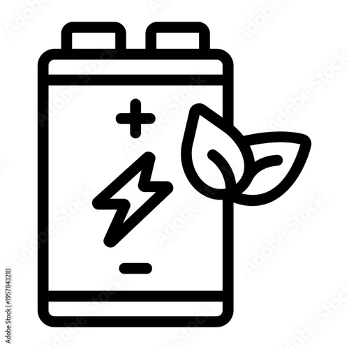 Battery storage Line Icon