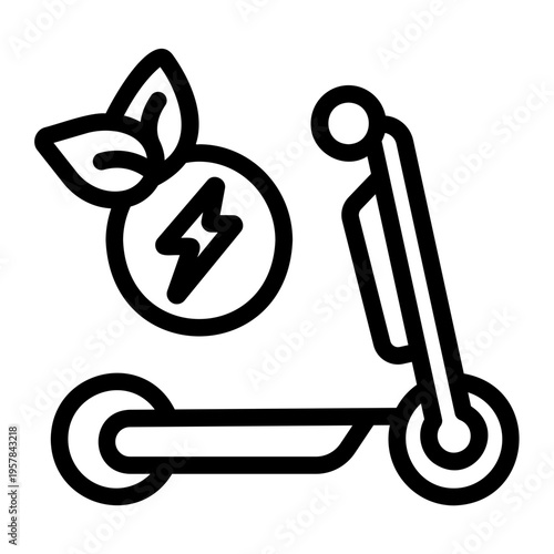 Electric scooter Line Icon