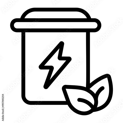 Recycling energy Line Icon