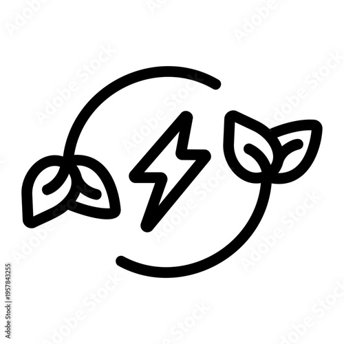 renewable  reseorces Line Icon