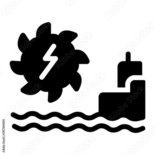 Water turbine Solid icon
