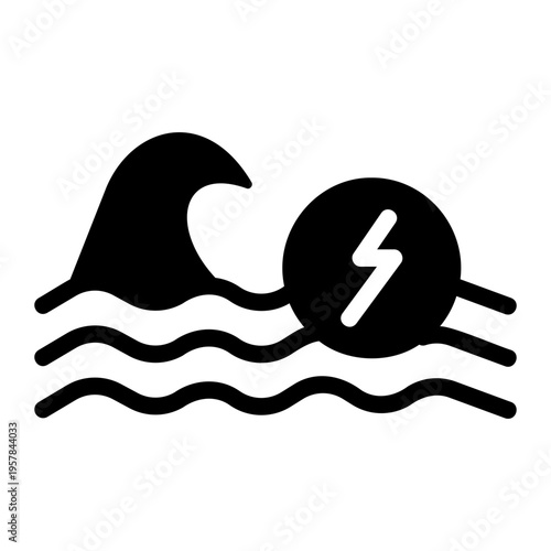 Wave energy Solid icon