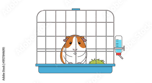 Hamster in cage eating food.