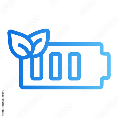 Renewable energy battery Line Gradient Icon