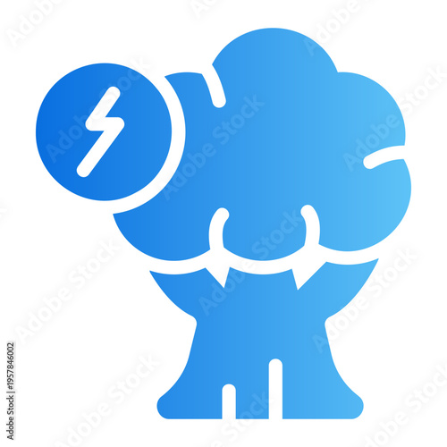 Nature powered energy Line Gradient Icon