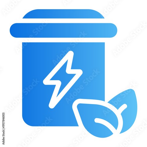 Recycling energy Line Gradient Icon