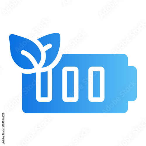 Renewable energy battery Line Gradient Icon